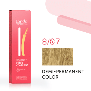 Demi-Permanent Extra-Coverage Color 8/07, 60 ml